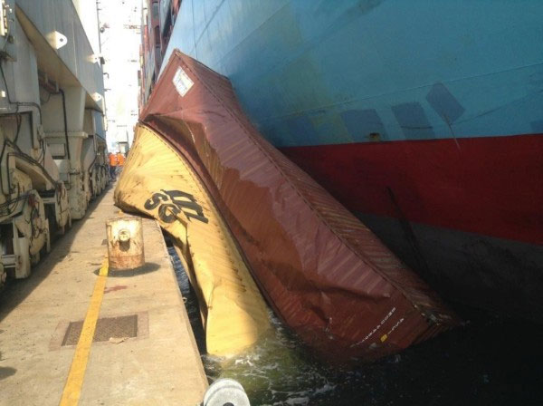 GERNER MAERSK發(fā)生事故，五個(gè)集裝箱全部損壞